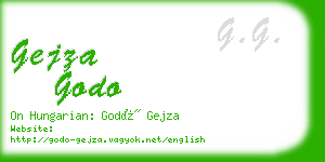 gejza godo business card